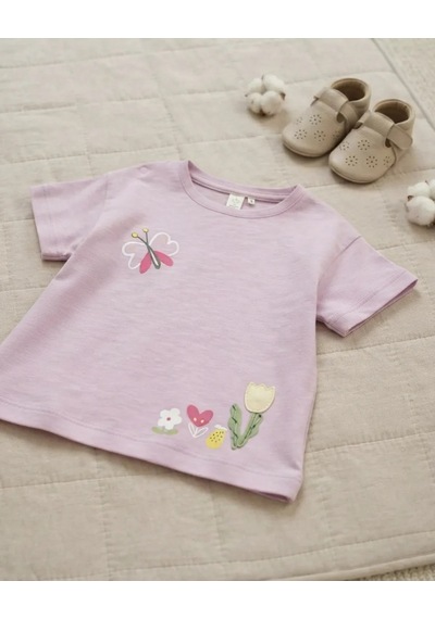 Tuffy Kız Bebek Açık Pembe Süprem Kısa Kollu T-shirt
