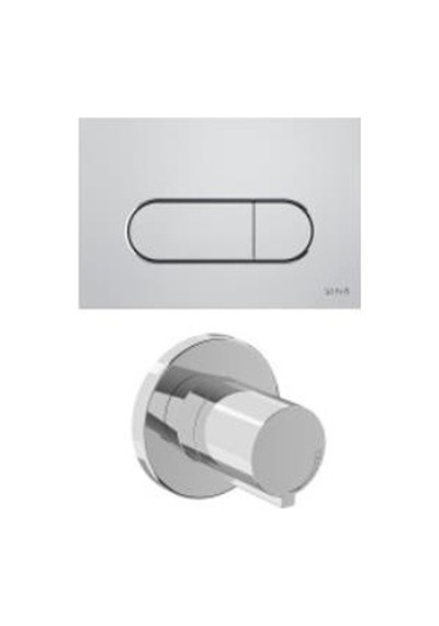 Vitra Root Round 800-2031 Kumanda Paneli Ve Stop Valf Seti, Parlak Krom 740-2280, A41461gr Renkli