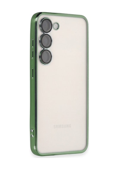 Samsung Galaxy Uyumlu , S23 Kılıf Razer Lensli Silikon - Yeşil