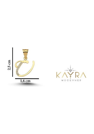 Ü Harfi Altın Kolye Ucu Bm50