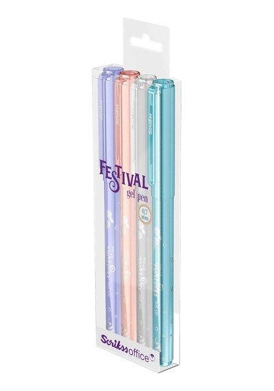 Festival Jel Kalem 0.7 Mm Pastel Renkler 4'lü Blıster Genel