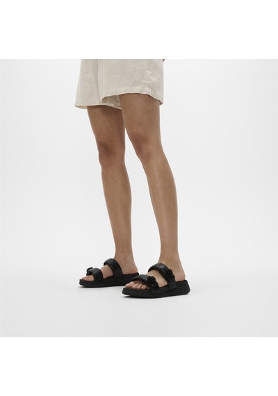 Roncato 090 All Black Sandalet Kadın Diğer Iw5-090 / 675 Fitflop F-mode Go Beadie-button Adjustable Two-bar Siyah