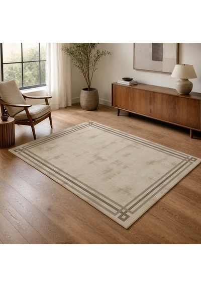 Kartela Halı Rilo Halı Kaymaz Taban Makinede Yıkanabilir Halı Bej - 100 X 150 Cm