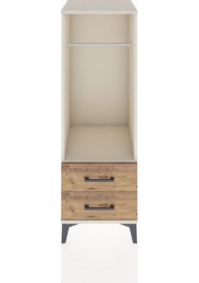 Hyperion Dolap Tek Raflı 2 Çekmeceli Tek Askılı 44x44x134 Aytaşı-çam Aytası