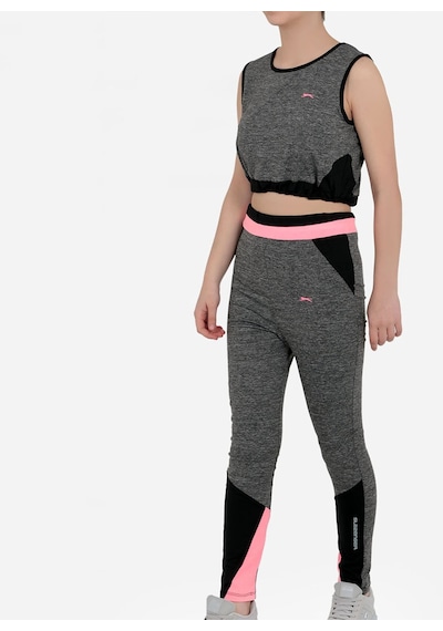 Slazenger DESI IN Kız Çocuk Tayt Takım Koyu Gri