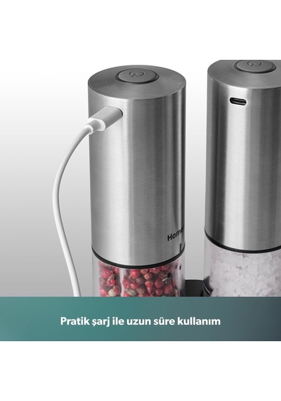 Jumbo X Homend Grindgo 6003h Şarjlı Baharat Değirmen Seti Genel