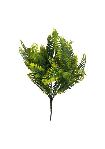 Yapay Çiçek Sarı Yeşil Renk Fern Demet Garnitür Aradal Dekoratif Yapay Bitki