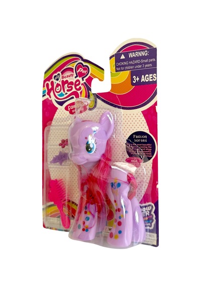 Pony Oyuncak Kuyruklu Poni At Figür Tarama Seti Mor 15 Cm