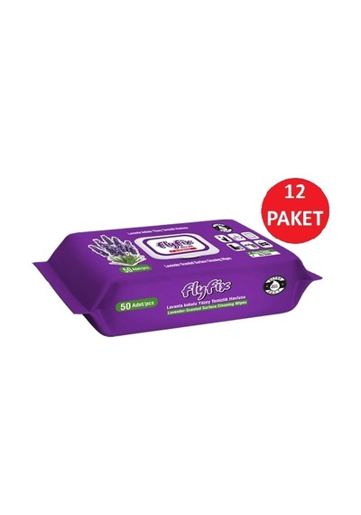 Flyfix Lavanta Kokulu Yüzey Temizlik Havlusu 12 Li Paket