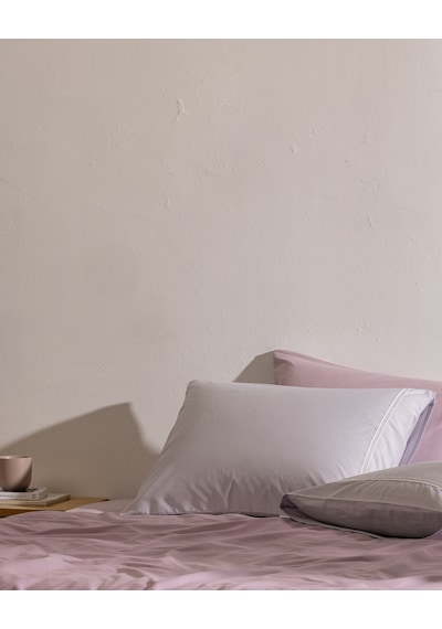 Madame Coco Modena %100 Pamuk 2'li Yastık Kılıfı - Gri/beyaz 8684427287552 Çok Renkli