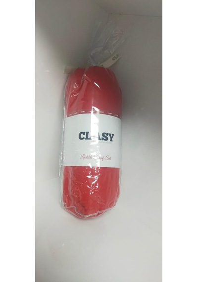 Clasy Ranforce Lastikli Çarşaf Seti Tek Kişilik Kırmızı Çok Renkli