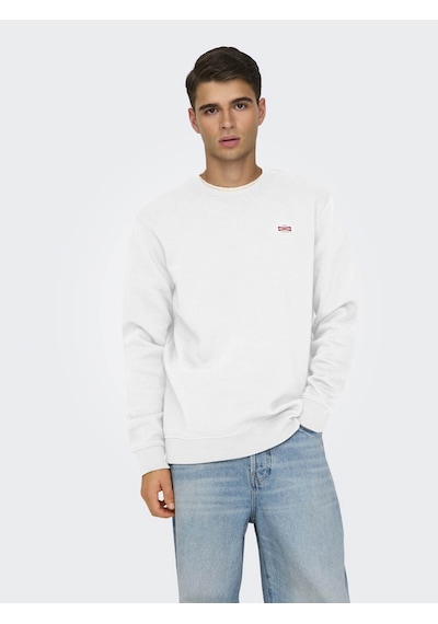 Only & Sons Onsdawson Beyaz Erkek Sweatshirt 22033193 Beyaz