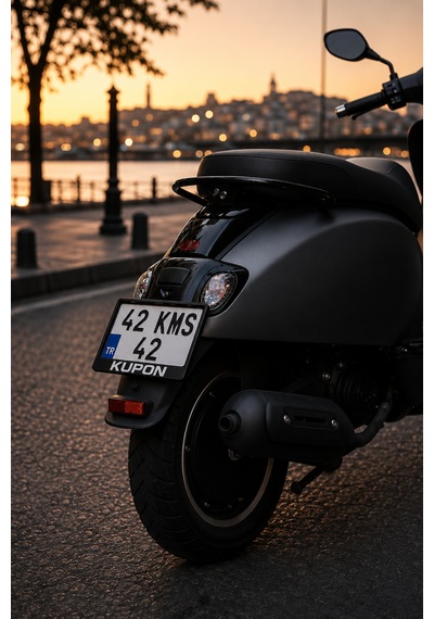 Kupon Yazılı Motosiklet Plakalık