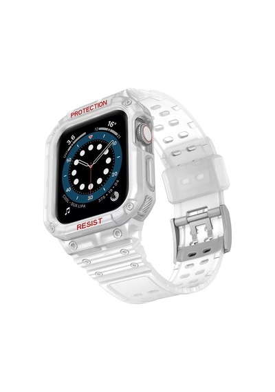 Newface Apple Watch 42mm Kr401 Silikon Kordon - Şeffaf Diğer