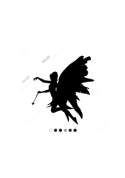Sihir Çubuğu Olan Uçan Kanatlı Kız Sticker 17Cm