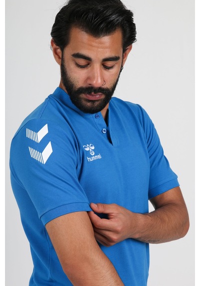 Hummel Armin Pamuklu Bebe Yaka Tişört Saks Mavi