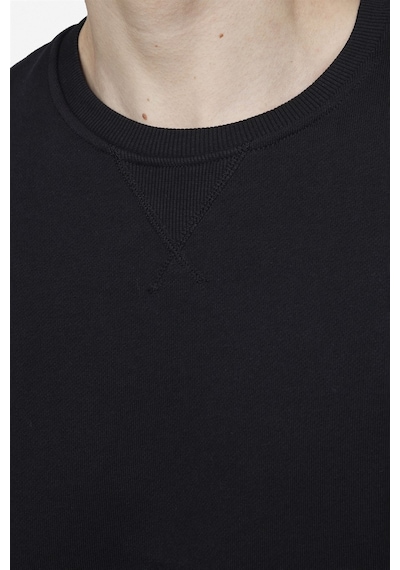 Tudors Pamuk Bisiklet Yaka Basıc Unisex Siyah Sweatshirt 26562 Siyah