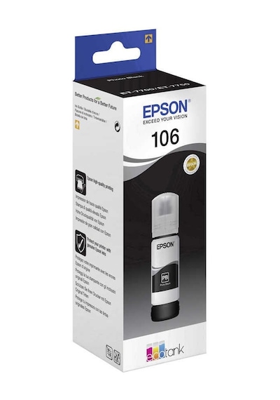 Epson 106 - C13t00r140  Siyah Mürekkep