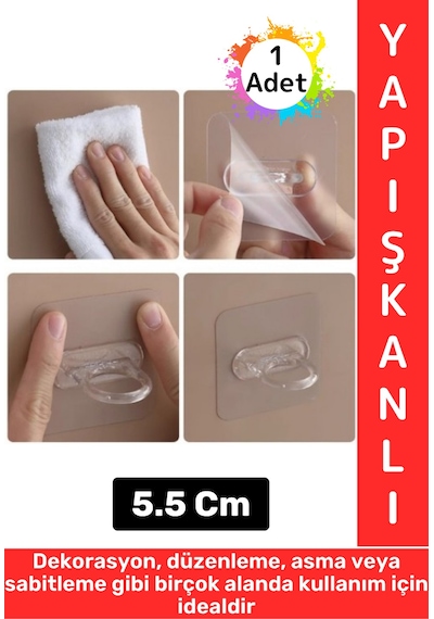 Dayanıklı Kendinden Yapışkanlı Dekorasyon Düzenleme Asma Sabitleme Çok Amaçlı Pratik Yuvarlak Halka Diğer