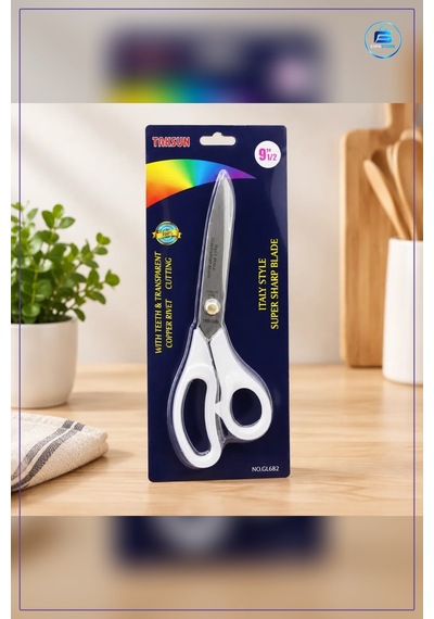 Terzi Makas 9,5 İnç Şeffaf Saplı Keskin Bıçaklı Kumaş Kesme Dikiş