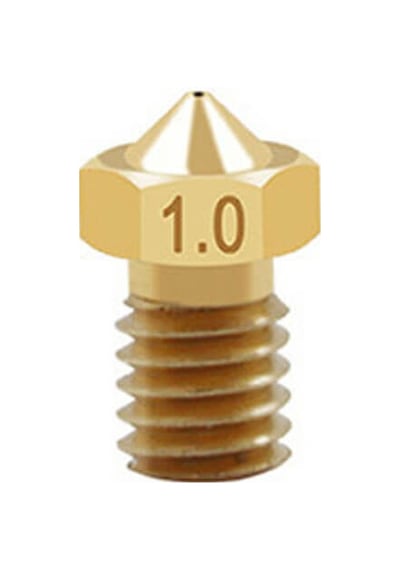 Koodmax 3d Yazıcı Extruder M6 1.75mm / 1.0mm V5 - V6 Pirinç Nozzle Baskı Kafası