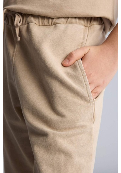 Defacto Oversıze Sweatshirt Kumaşı Şort Erkek Çocuk H2033a826smbg210 Bej-bg210