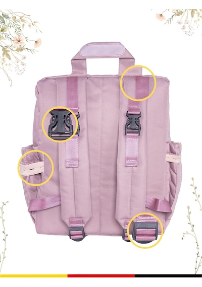 Kinder Baby Merlin Anne Bebek Bakım Çantası Gül Kurusu Pembe