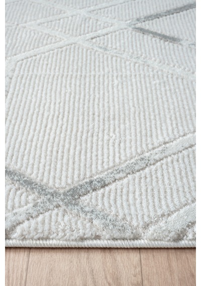 Mariesse Home Bambu Dokulu Modern Sık Dokuma Koridor Kesme Yolluk Dokuma Makine Halısı Y00595a Gri