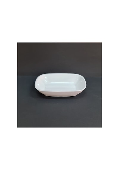 12 Adet %100 Kırılmaz Melamin Kare Çerez & Meze Tabağı 17 Cm - Derinlik 4 Cm - Beyaz Beyaz