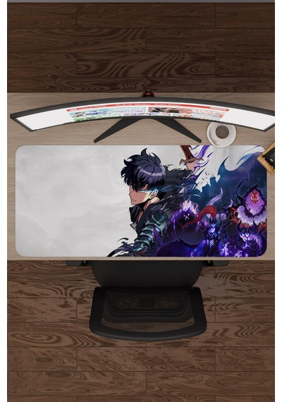 Solo Leveling Anime V4 - 90x40 Xxl Gaming Kauçuk Kaymaz Taban Mouse Pad Fare Altlığı