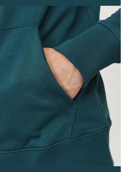 Jack & Jones Erkek Kapüsonlu Sweatshirt - Paulos 12256591 Deep Teal Yeşil