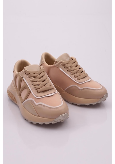 Dgn 041 Kadin V Desenli Sneaker 041-2252-R0152 Siyah