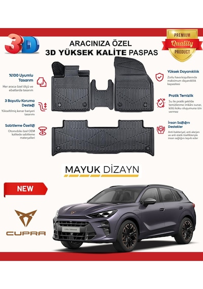 Cupra Terramar 2024+ Myk 3d Havuzlu Paspas