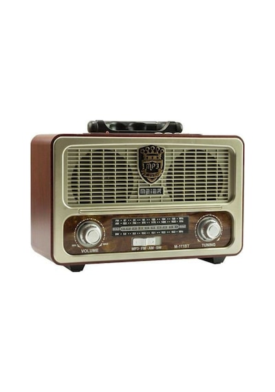 Meier M-111BT Nostaljik Radyolu Kumandalı Bluetooth Hoparlör
