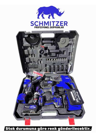 Schmıtzer 4lüset-m Pro 21v 40 Parça Şarjlı Akülü 3 Modlu Hilti Matkap Somun Sıkma Sökme Taşlama