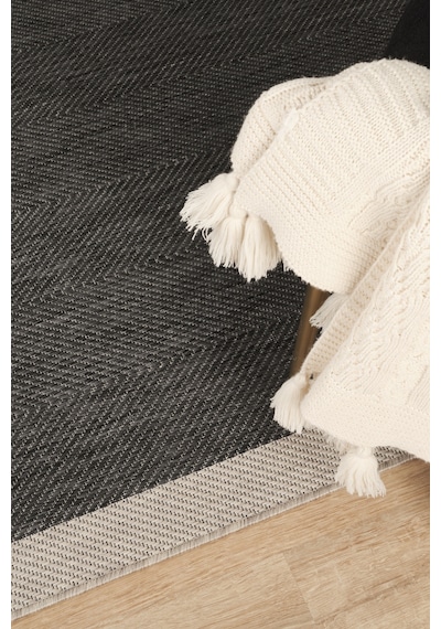 Sisalux 3089 Antrasit Sisal Yuvarlak Sisal Dokuma Jüt Kilim Hav Toz Vermez Mutfak Oturma Odası Halısı Antrasit