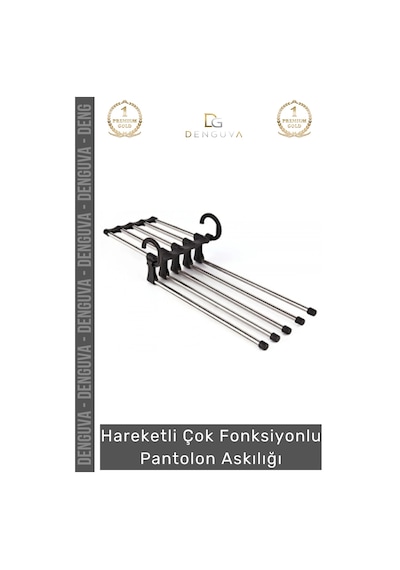 Özel Üretim Dayanıklı Dolap Organizer Hareketli Çok Fonksiyonlu Pantolon Askılığı 5 In 1 Çok Renkli