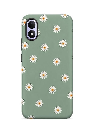 Kılıfland Xiaomi Redmi Note 17 5g Uyumlu Kılıf Boutique Baskılı Resimli Yeşil Papatyalar Pcode -041 Çok Renkli
