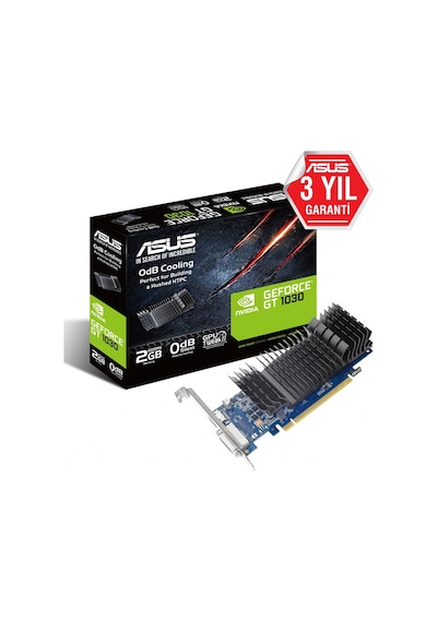 Asus Gt1030-sl-2g-brk, 2gb, Gddr5, 64bit, 1xdvı, 1xhdmı, Gamıng Ekran Kartı
