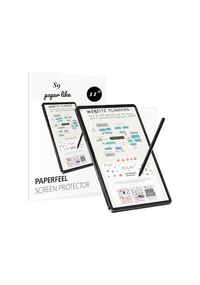 Galaxy Tab S9 Sm-x710 Uyumlu Gerçek Kağıt Hissi Parlama Önleyici Paper Like Ekran Koruyucu