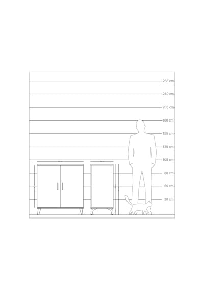 Kronos Şifonyer 2 Kapaklı 88x59x96 Antrasit-antrasit Antrasit