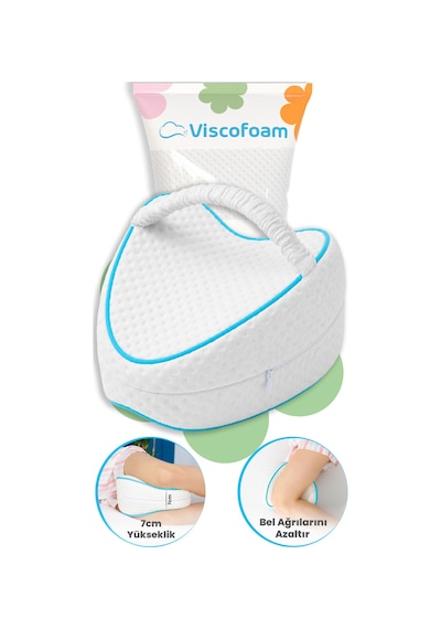 Viscofoam Kalp Diz Arası Ortopedik Yastık Bacak Arası Visco Yastık - 23x23x5cm