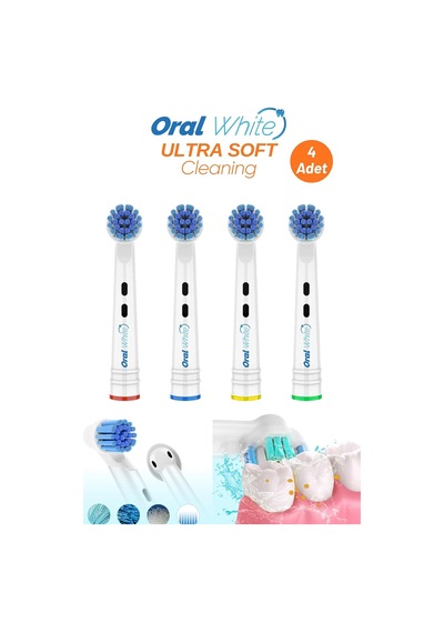 Tr Ultra Soft Cleaning Yedek Diş Fırçası Başlığı, 4'lü Paket