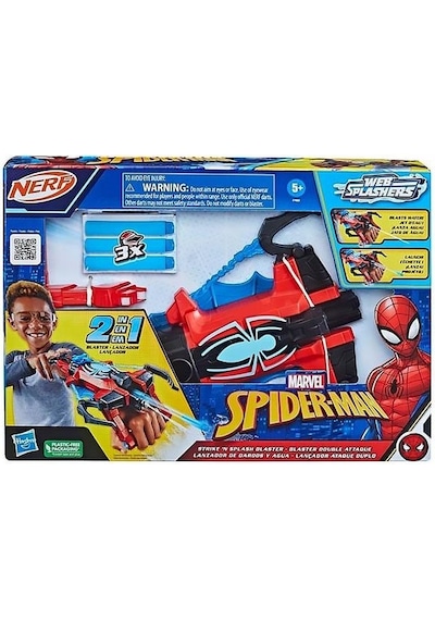 Nerf Spider Man Strike'n Splash Su Ve Dart Fırlatıcı F7852