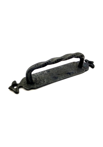Antika Tarz Dekoratif Pirinç Burgulu Çekme Kol - 205x33 Mm, Oksit Çok Renkli