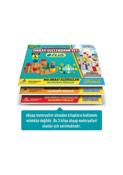 Adeda Yayınları 4 Yaş Plus Dikkat Güçlendirme Seti A-B-C