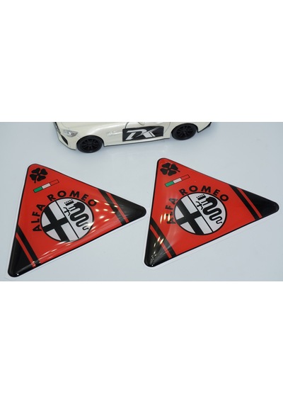 Dk Tuning Alfa Romeo Yonca Logo Yan Çamurluk 3d Kırmızı Damla Log