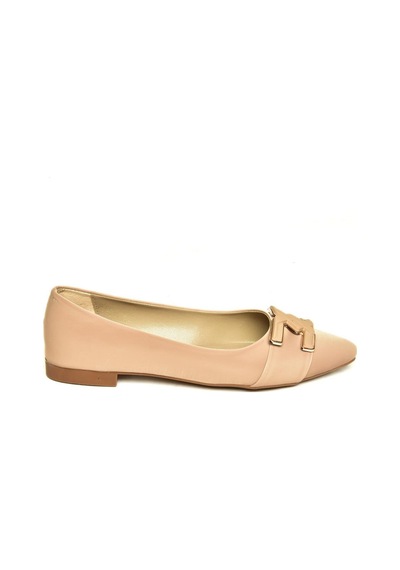 Fox Shoes U820048704 Ten Kumaş Sivri Burun Kadın Babet Ten-kumaş Ten