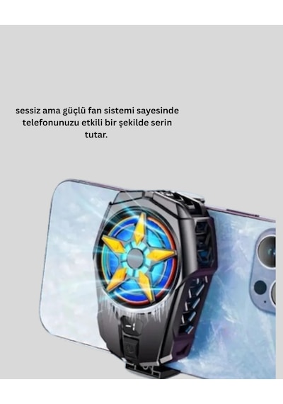 Evrensel Uyumlu Type-c Şarjlı Cep Telefonu Radyatörü Yeni Nesil Siyah