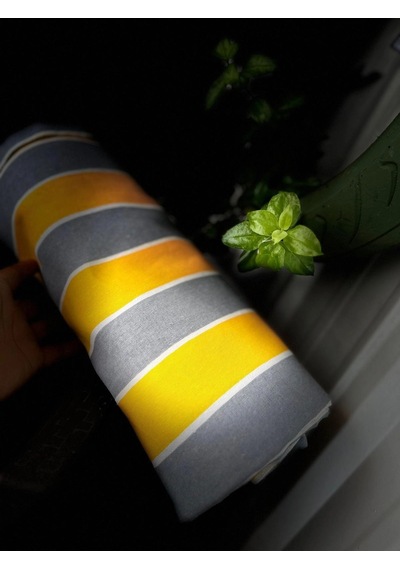Nivemeshome Branda Sarı - Gri Balkon Perdesi